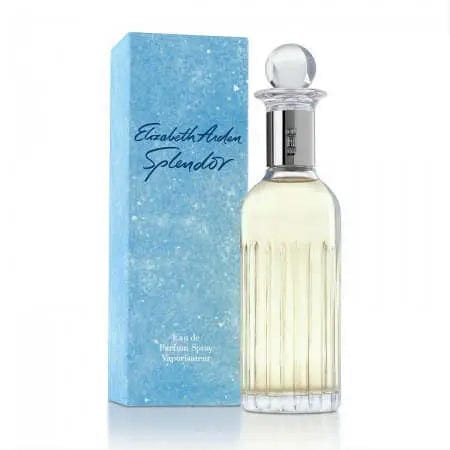 Elizabeth Arden Splendor Eau De Perfume Spray in 125ml bottle with elegant packaging, showcasing the luxurious fragrance.