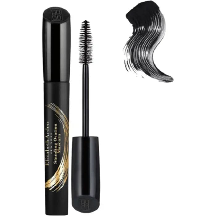 Elizabeth Arden Standing Ovation Mascara in black, with a sleek tube and brush, designed to enhance and lengthen eyelashes.