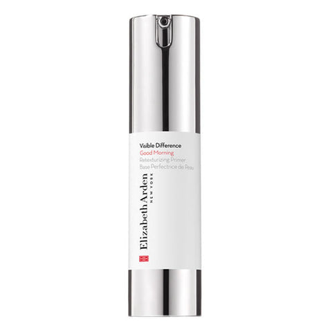 Elizabeth Arden Visible Difference Good Morning Retexturizing Primer in 15ml, showcasing the sleek bottle and product label.