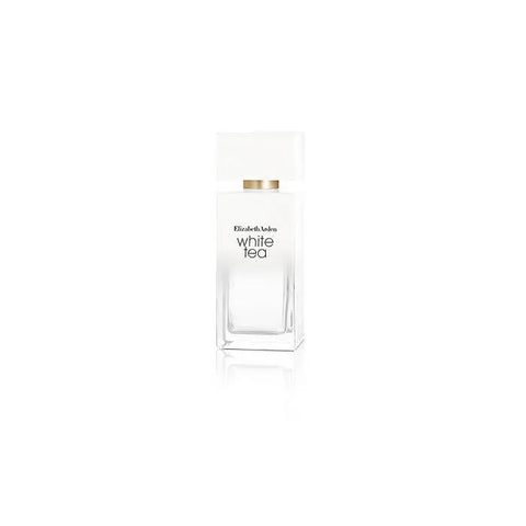 Elizabeth Arden White Tea Eau De Toilette spray 100ml bottle with elegant packaging, displayed on a clean surface.