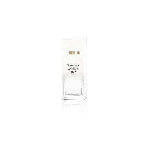 Elizabeth Arden White Tea Eau De Toilette spray 100ml bottle with elegant packaging, showcasing the fragrance and brand details.