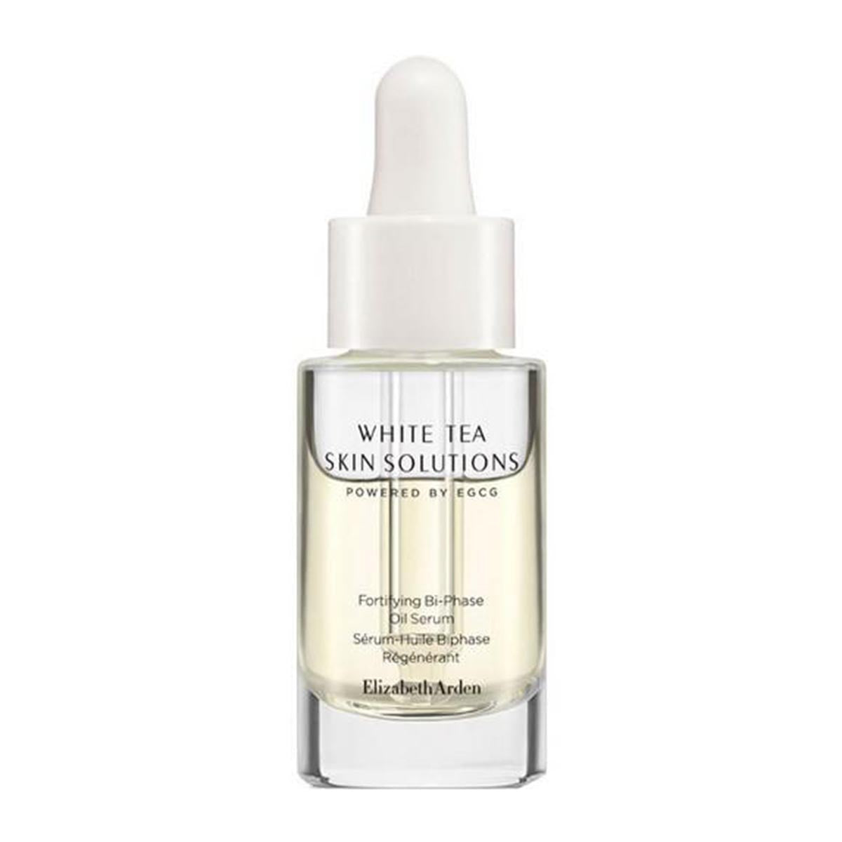 Elizabeth Arden White Tea Brightening Eye Gel tester 15ml in a clear jar, featuring a smooth, light-colored gel inside.