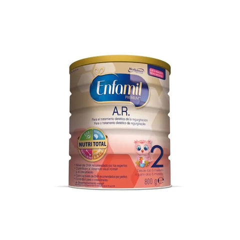 Enfamil Premium 2 A.R. infant formula in a 900g container, branded by Jag Couture London - New York, with product label visible.