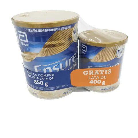Ensure Nutrivigor vanilla protein powder by Jag Couture London, 800g jar with a 400g gift container, shown in the image.