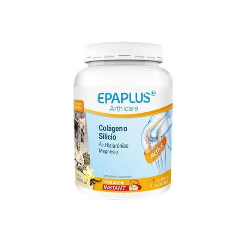 Epaplus Collagen Silicon, Hyaluronic Acid, and Magnesium vanilla flavor supplement in 326g jar by Jag Couture London New York