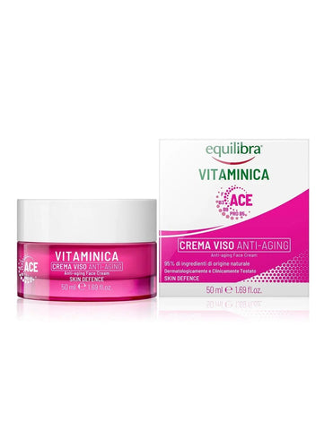 Jag Couture London New York Equilibra Vit Face Antiaging Cream in 50ml jar, showcasing the luxurious skincare product.