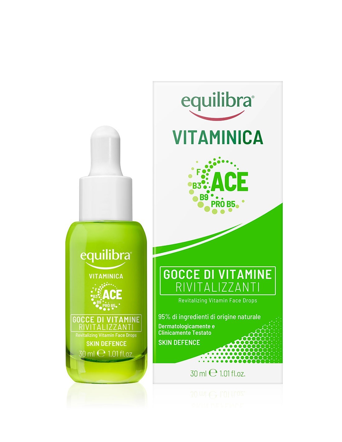 Jag Couture London Equilibra Vit Revital Vitamin Drop bottle, 30ml, with vibrant label and dropper cap on a white background.