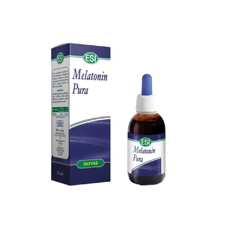 ESI Melatonin Pura 1.9 mg supplement in a 50ml bottle, natural note, by Jag Couture London New York.