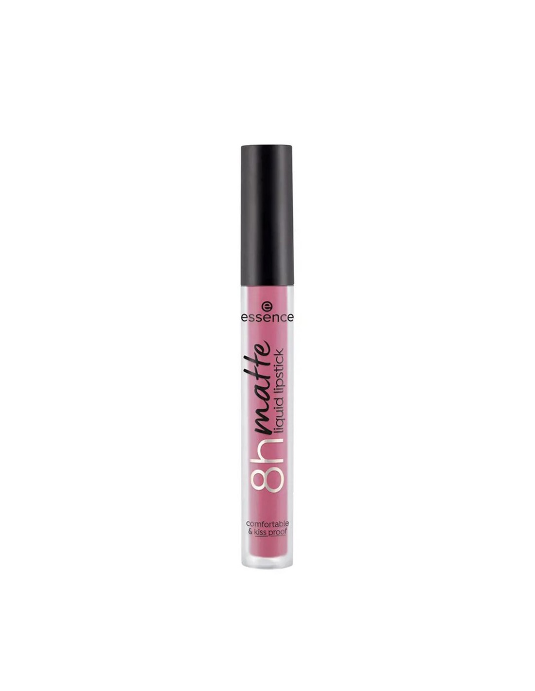 Jag Couture London Essence Cosmetics 8h Matte Liquid Lipstick in Pink Blush, showing the slim 2.5ml tube with pink shade.