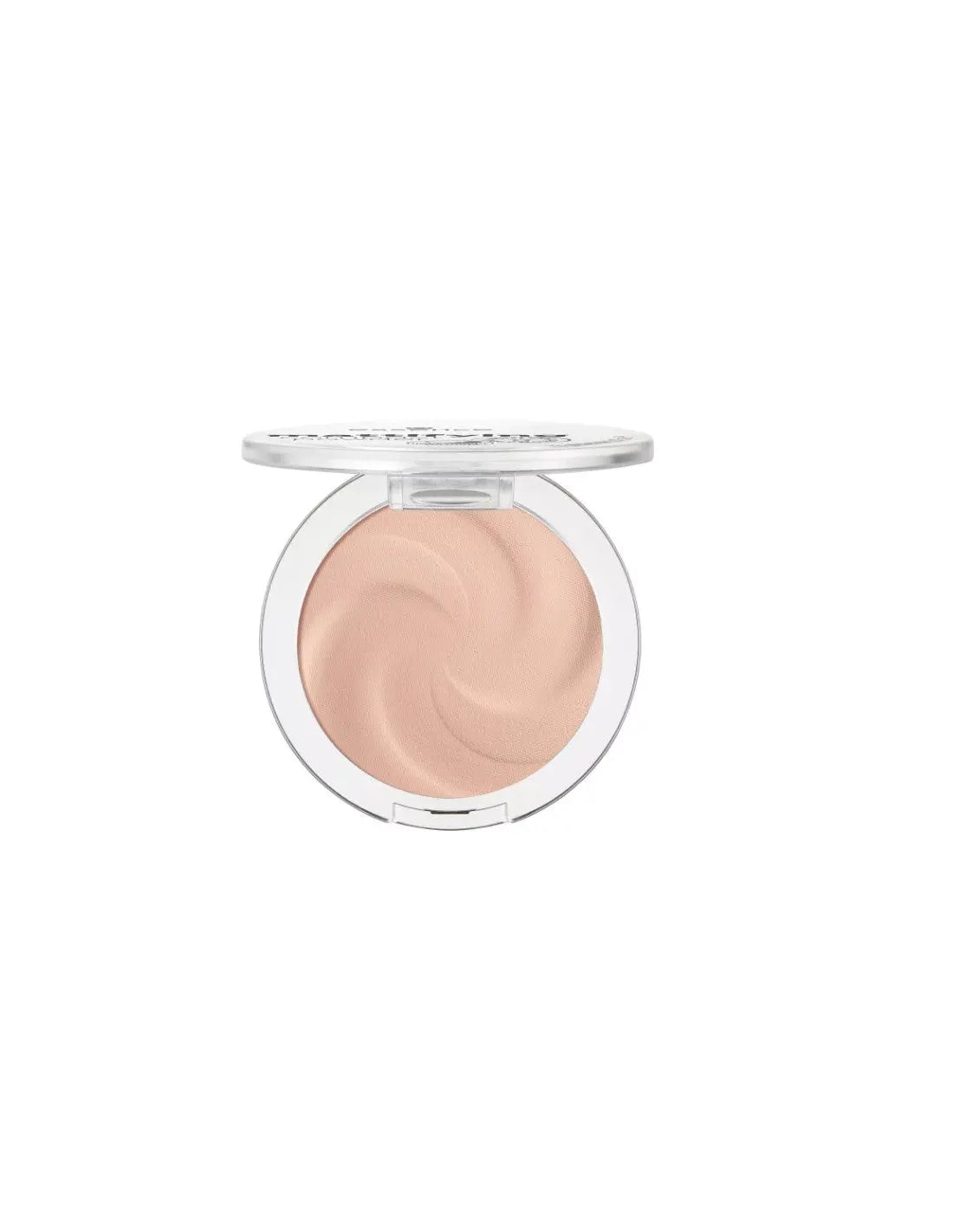 Jag Couture London Essence Cosmetics Compact Powder in Pastel Beige, 12g, featuring a smooth, matte finish for a natural look.