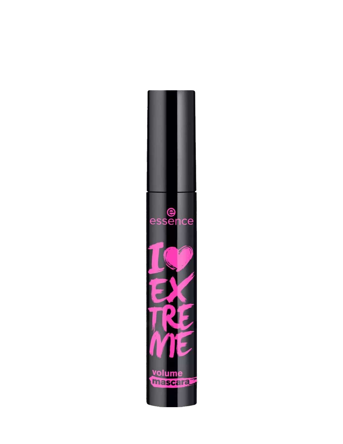 Essence Cosmetics I Love Extreme Volume Mascara 12ml from Jag Couture London-New York, showing the mascara wand and tube.