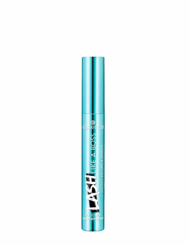 Waterproof Essence Cosmetics Lash Like A Boss mascara by Jag Couture London shows a sleek black mascara tube with a wand applicator.