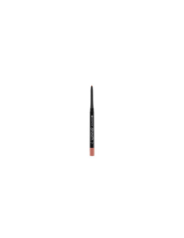 Essence Cosmetics Matte Comfort Lip Liner in Soft Beige, 0.3g, featuring a close-up of the lip liner pencil.
