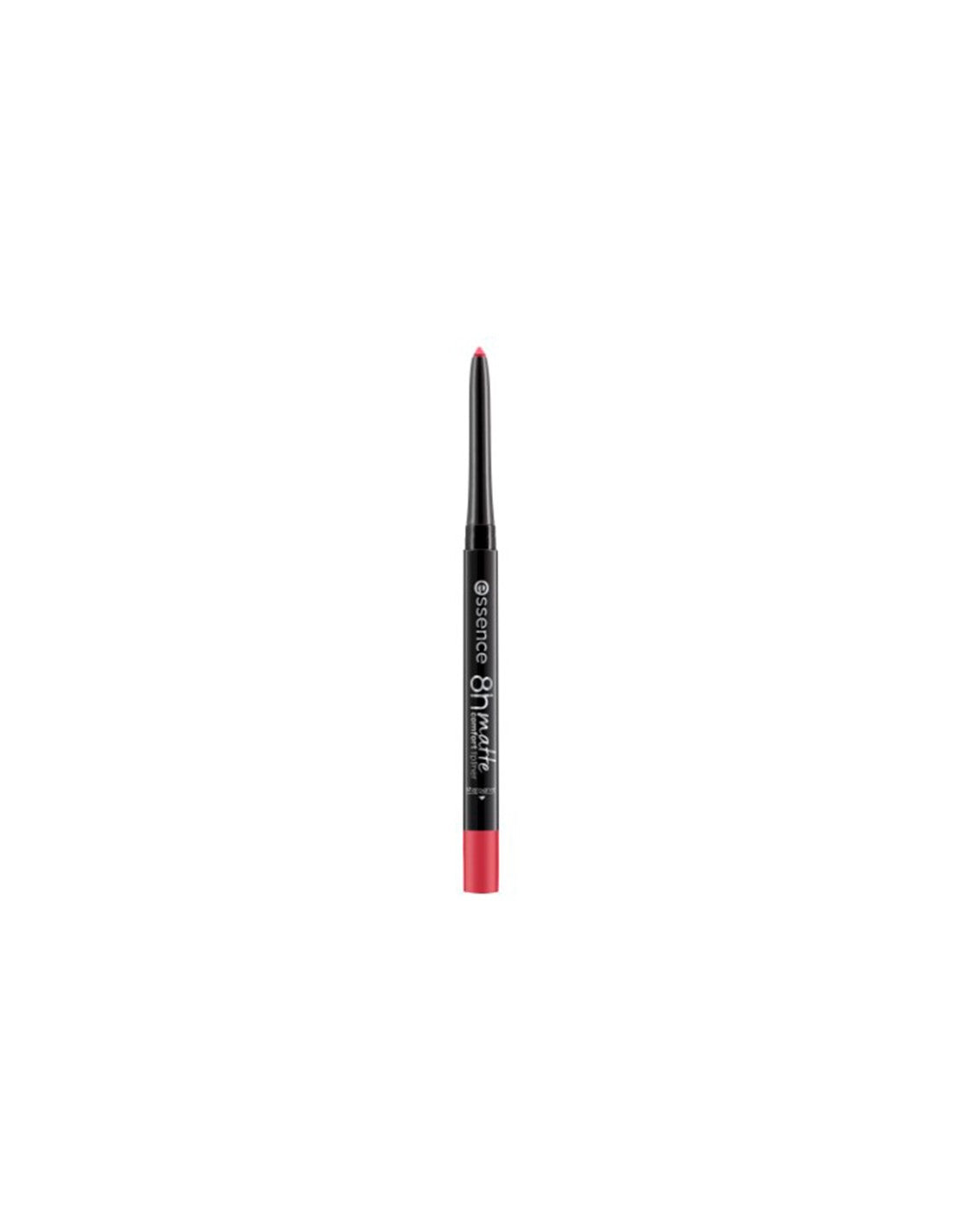 Jag Couture London New York Essence Cosmetics Matte Comfort Lip Liner in 07 Classic Red, 0.3g, showing the lip liner pencil.