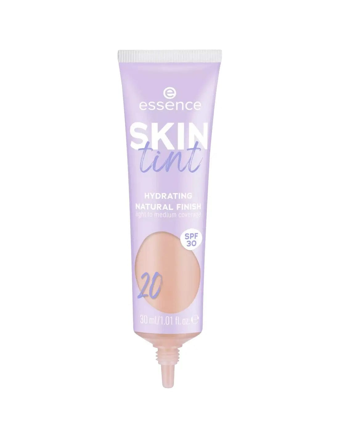 Jag Couture London Essence Cosmetics Skin Tint Crema Hidratante con Color SPF30 in 30ml tube, showing the product packaging.