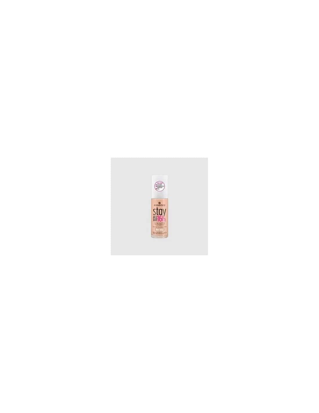Essence Cosmetics Stay All Day 16h long-lasting makeup in Soft Beige, 30ml bottle, with a smooth, natural finish.