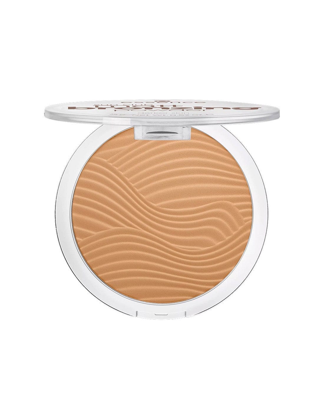 Matte Sun Club bronzer by Essence Cosmetics, featuring a compact with warm, natural-toned powder for a sun-kissed glow.