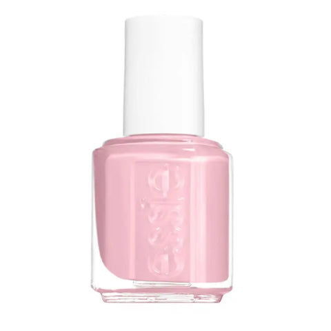 Essie Spaghetti Strap nail polish in 13.5ml bottle, vibrant pink shade, with Essie branding and colorful background.