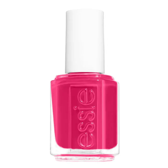Essie Bachelorette Bash nail polish in 13.5ml bottle, vibrant pink shade, with branding from Jag Couture London New York.