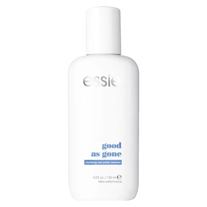 Essie Good As Gone Brightening Nail Polish Remover bottle, 125ml, from Jag Couture London - New York, with clear label and bright packaging.