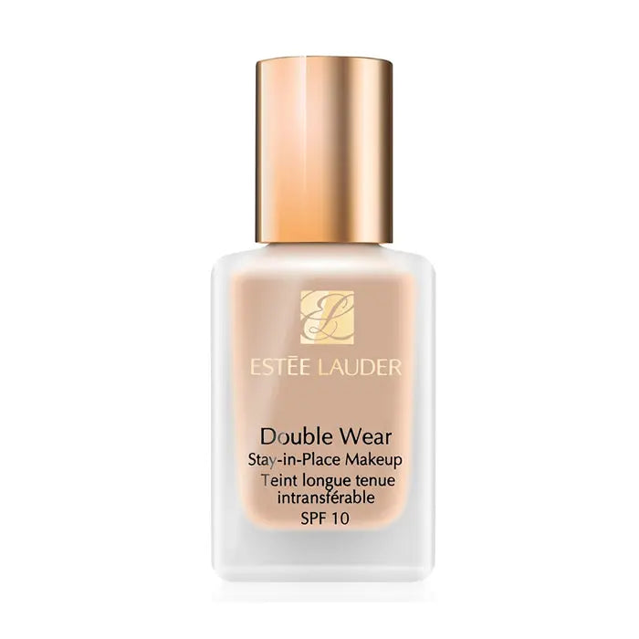 Estee Lauder Double Wear Stay-In-Place Makeup SPF10 in Ivory Nude 1N1, 30ml bottle, with product label visible.