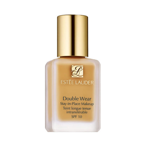 Estee Lauder Double Wear Stay In Place Makeup SPF10 in shade 2W1.5 Natural Suede, 30ml bottle, with foundation applicator.