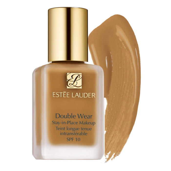 Estee Lauder Double Wear Stay-In-Place Makeup SPF 10 in shade 2W2, 30ml, with a sleek bottle and applicator.
