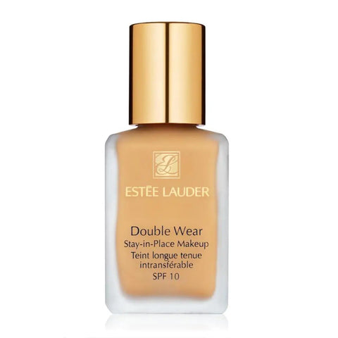 Estee Lauder Double Wear Stay In Place Makeup SPF10 in 36 Sand, 30ml bottle, with packaging and applicator visible.