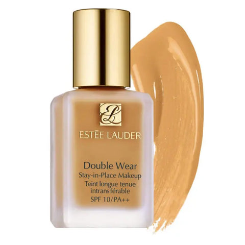 Estee Lauder Double Wear Stay-In-Place Makeup SPF10 in shade 3W1.5 Fawn, 30ml bottle, with product label visible.