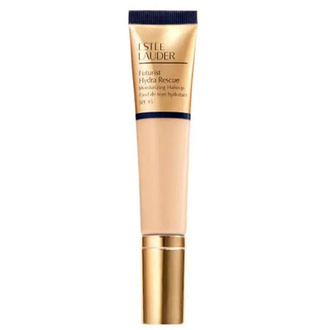 Estee Lauder Futurist Hydra Rescue SPF45 foundation in 1W2 Sand, 35ml bottle with a smooth, creamy texture and beige shade.