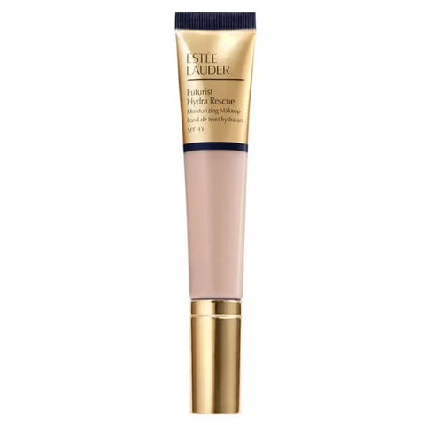Estee Lauder Futurist Hydra Rescue SPF 45 moisturizer in Pebble 35ml, with a smooth cream texture and subtle packaging details.