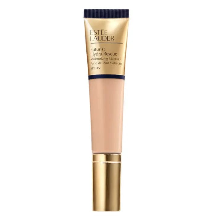 Estee Lauder Futurist Hydra Rescue SPF 45 3-in-1 Ivory Beige, 35ml, in a sleek tube with a pump dispenser.