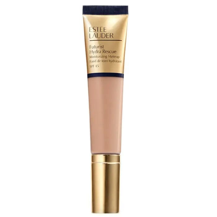 Estee Lauder Futurist Hydra Rescue SPF 45 3-in-2 Wheat 35ml skincare bottle with a sleek design and white cap.