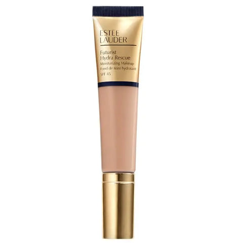 Estee Lauder Futurist Hydra Rescue SPF 45 3-in-2 Wheat moisturizer in 35ml jar, with sleek packaging and product label visible.