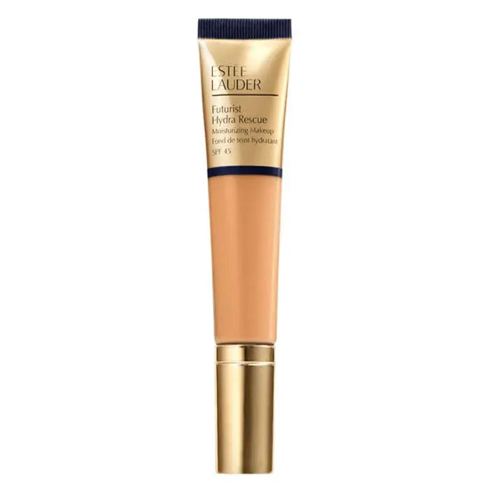 Estee Lauder Futurist Hydra Rescue SPF 45 4-in-1 Honey Bronze 35ml skincare tube with golden bronze packaging.