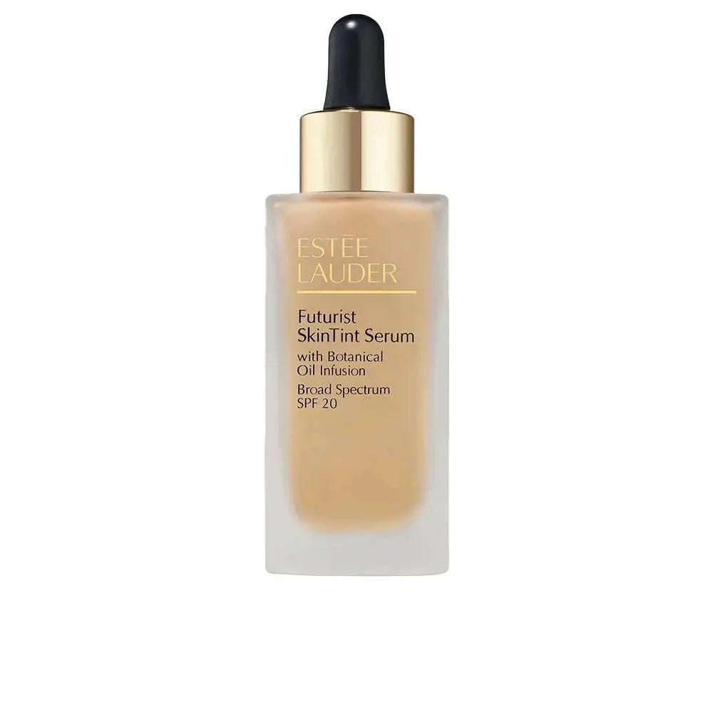 Estée Lauder Futurist Skintint Serum SPF20 in 30ml, a lightweight tinted serum with sun protection, displayed in a sleek bottle.