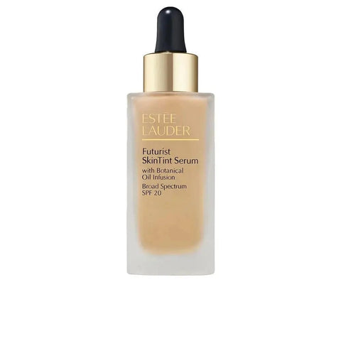 Estée Lauder Futurist Skintint Serum SPF20 in 30ml, a lightweight tinted serum with sun protection, displayed in a sleek bottle.