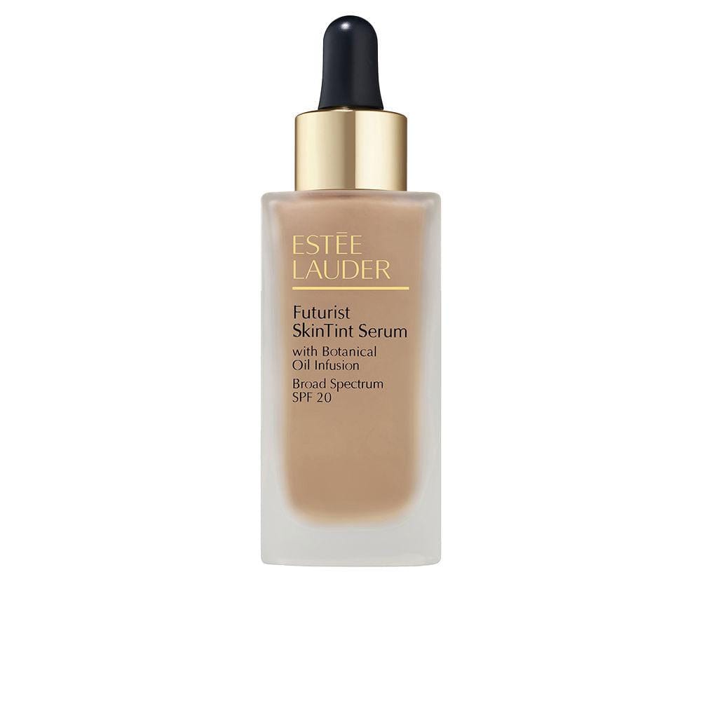 Estée Lauder Futurist Skintint Serum SPF20 in 30ml bottle, natural finish, with tinted serum and sun protection, by Jag Couture London.