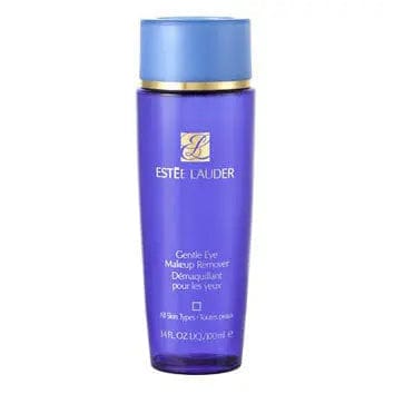 Estee Lauder Gentle Eye Makeup Remover in 100ml bottle, displayed with packaging and product label.