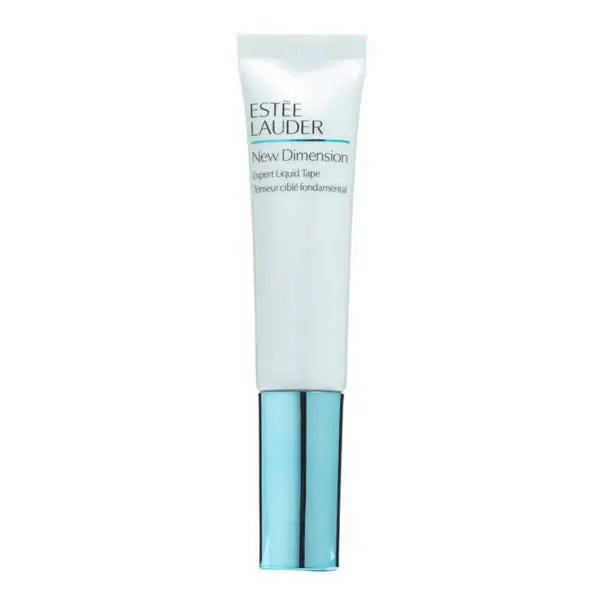Estee Lauder New Dimension Expert Liquid Tape in 15ml bottle, by Jag Couture London New York, with sleek packaging and applicator.