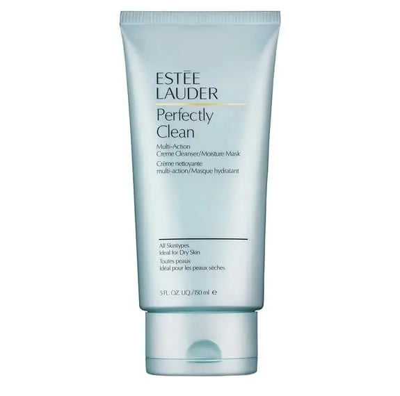 Estee Lauder Perfectly Clean Creme Cleanser Moisture Mask in 150ml jar, designed for gentle cleansing and hydration.