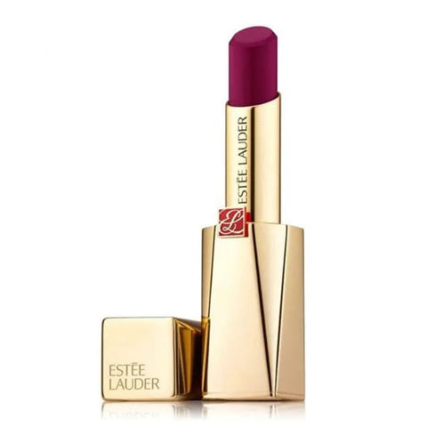 Estee Lauder Pure Color Desire Matte Lipstick in shade 413 Devastate, with a sleek tube and rich, matte lipstick inside.