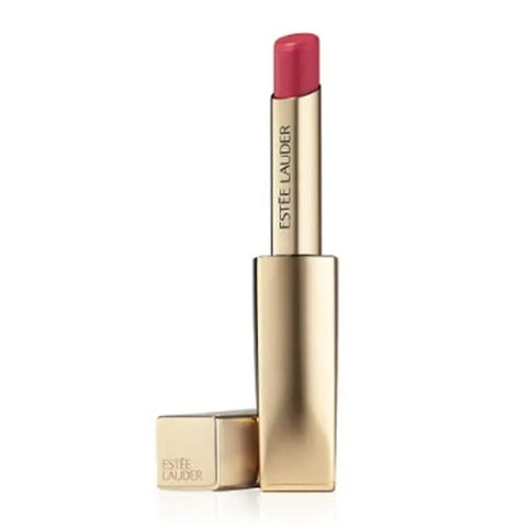 Estée Lauder Pure Color Envy Illuminating Shine lipstick in Slim Mai Tai shade, with sleek black packaging and vibrant color.