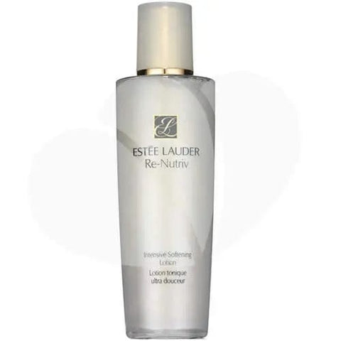 Estee Lauder Re-Nutriv Intensive Softening Lotion 250ml bottle, luxurious skincare product with elegant packaging, on a neutral background.