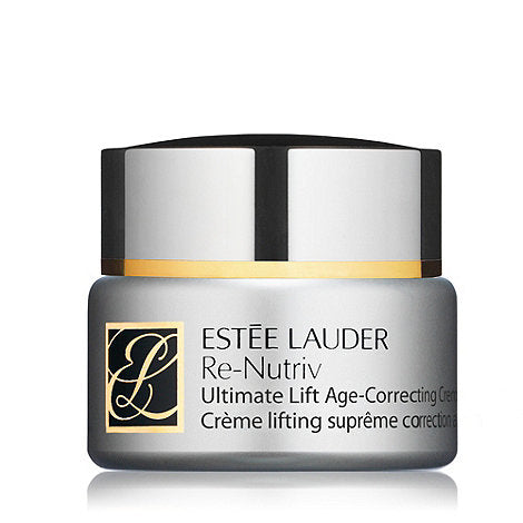 Estee Lauder Re Nutriv Ultimate Lift Age Correcting Cream in 50ml jar, showcasing luxurious skincare product with elegant packaging