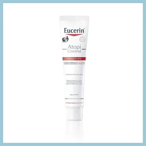 Eucerin Atopicontrol Forte Cream 40ml from Jag Couture London-New York, showing the white tube with blue and green accents.
