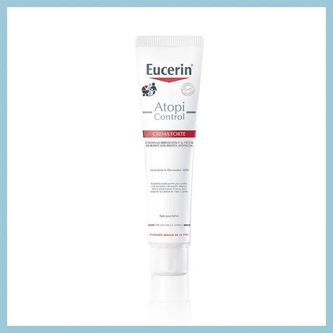 Eucerin Atopicontrol Forte Cream 40ml jar, skincare product with blue and white packaging, by Jag Couture London New York