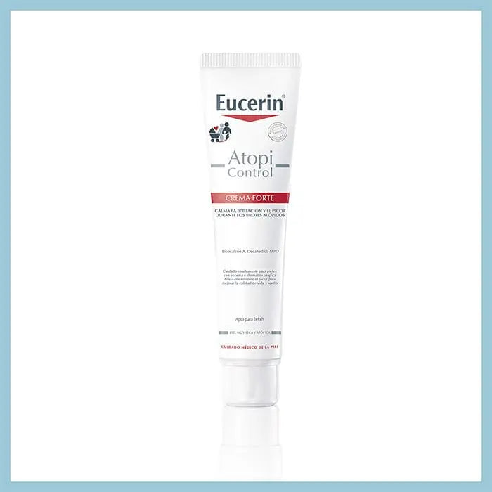 Eucerin Atopicontrol Forte Cream 40ml jar, a skincare product with soothing formula for sensitive skin by Jag Couture London New York
