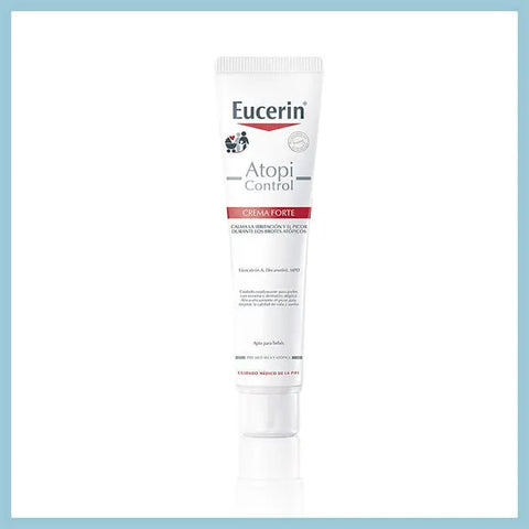 Eucerin Atopicontrol Forte Cream 40ml jar, a skincare product with soothing formula for sensitive skin by Jag Couture London New York