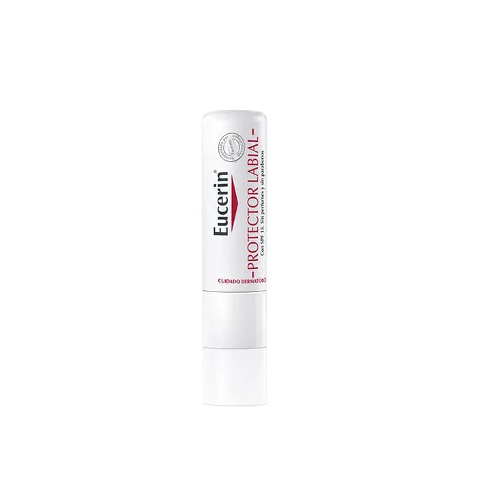 Eucerin Lip Active 4.8g lip balm by Jag Couture London - New York, showing the tube with product branding and packaging.
